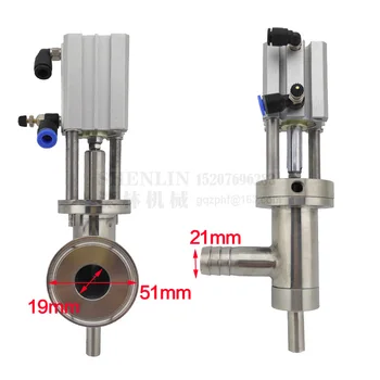 SHENLIN Plniaci stroj zásuvky ventil anti-drop plniaci nástavec zariadenie 19 mm potrubie alebo 51mm disku konektor ss304 vody výplň hlavu  10