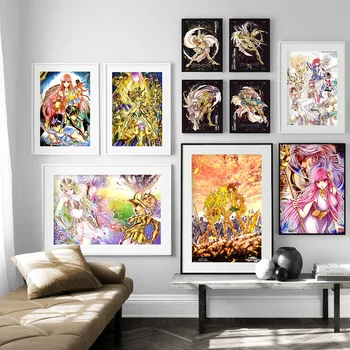Saint Seiya Umenia, Tlače, Plagát, Klasické Japonské Anime, Komiksu Stenu Obrázok Manga Plátno Na Maľovanie Otaku Dekor  10