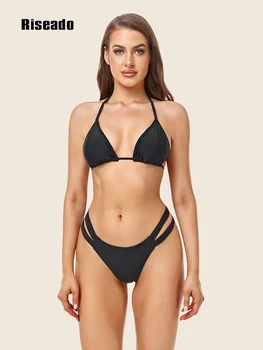 Sexy Plavky, Bikiny Žena 2023 Tangá Plavky Žena Bikini Set Dvoch-dielny Vaňa Vyhovovali Čierne plavky Letné Plážové oblečenie  5