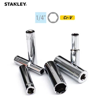 Stanley 1-Kus 6PT 1/4 metrické jednotky hlboké zásuvky kľúč 4 mm 5 mm 6 mm 7 mm 8 mm 9 mm na 13mm mechaniky nástroje univerzálnej dlhý rukáv  5