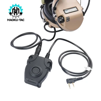 Taktické Headset PTT Kenwood Motorola Yeasu Midland Ver Civilné Komunikačné Slúchadlá Komunikačný Adaptér Prevodník Príslušenstvo  5