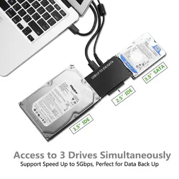 USB3.0 na SATA/IDE Universal Converter 2,5 palca 3,5 palcový Externý Pevný Disk Prípade Box, Adaptér, Kábel 5GBPS Vysokej rýchlosti pre PC, Notebook  2
