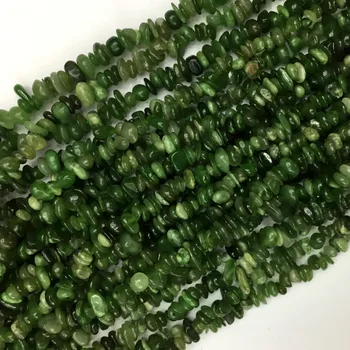 Vysoko Kvalitné Prírodné Skutočné Kanada Green Jade Nugget Čip Voľné Korálky Nosenie Šperkov 3x8mm 15