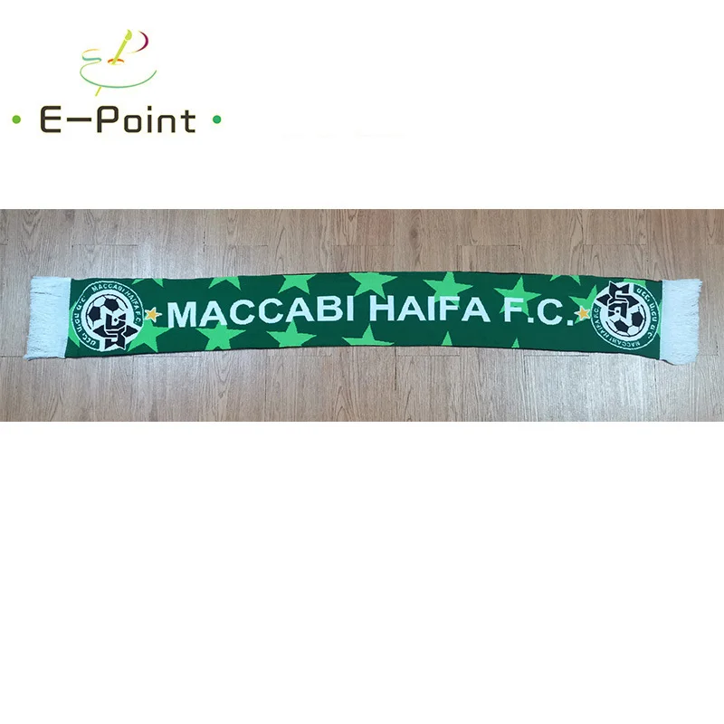 145*18 cm Veľkosť 2009-2010 Eruo Seasen Maccabi Haifa FC Šatka pre Fanúšikov Dvakrát čelil Pletené