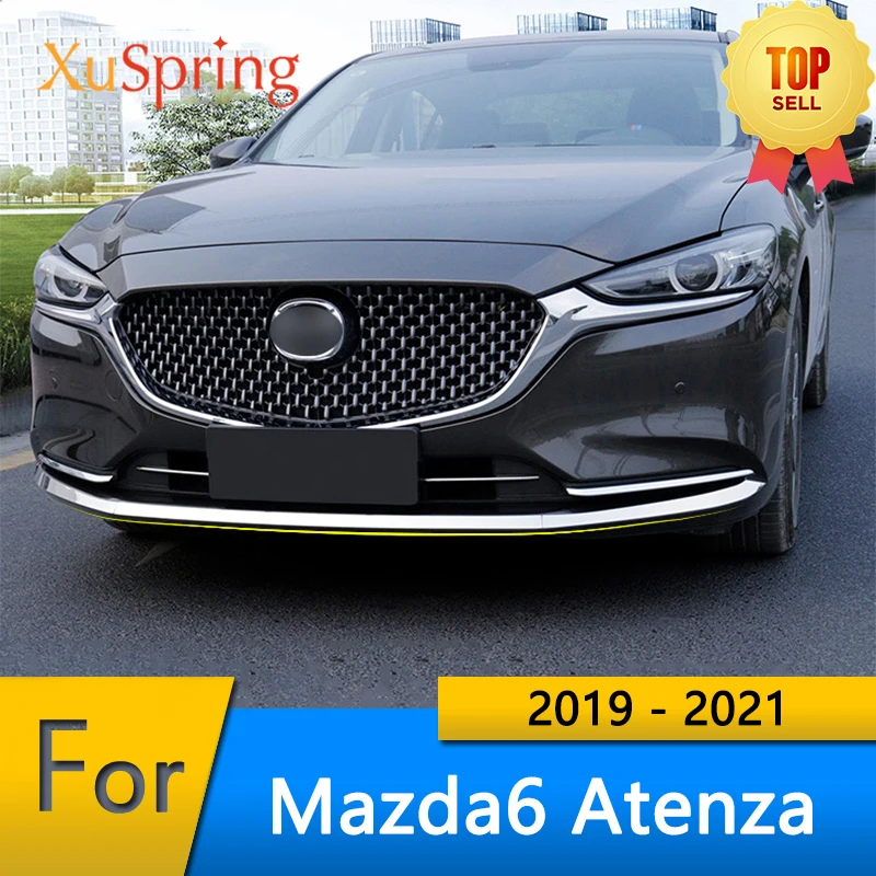Auto Na Prednej Spodnej Nárazníky, Lišty Racing Gril Výbava Kryt Obloha Nálepky Styling Pásy Príslušenstvo Pre Mazda Atenza 6 2019-2021