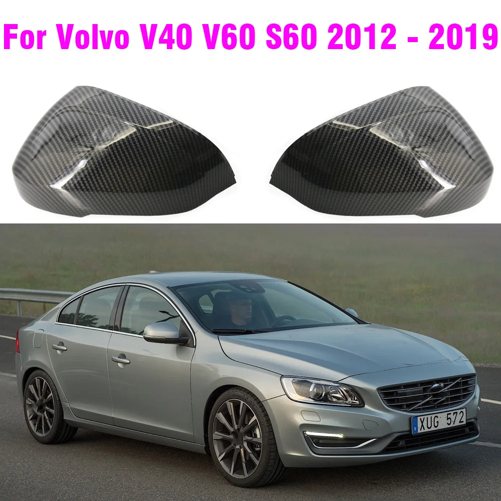 Carbon Fiber Spätné Zrkadlo Náhradný Kryt Typ Pre Volvo V40 S60, V60 2012-2019