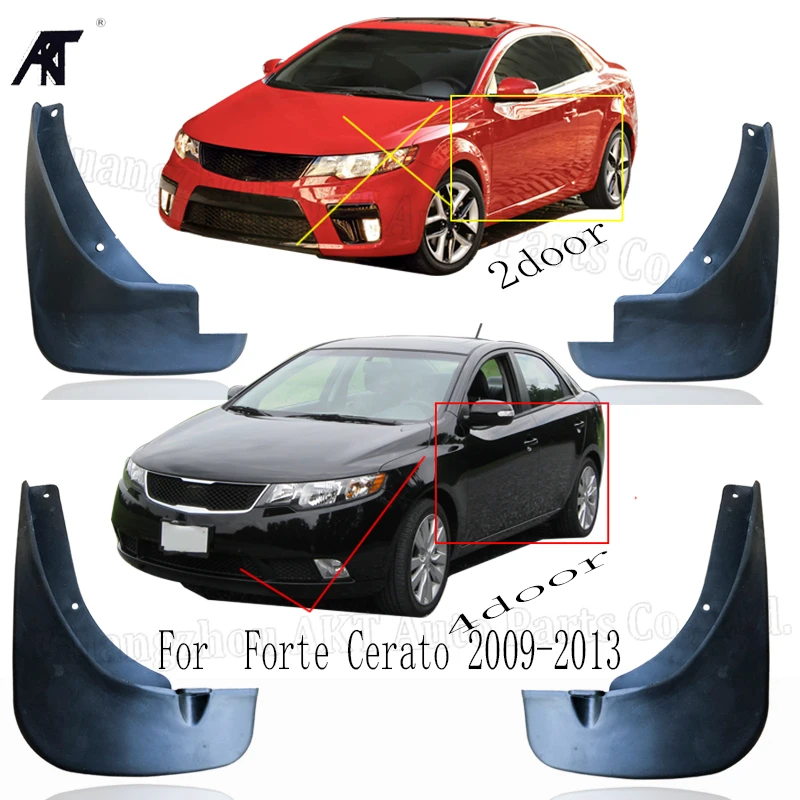 Nastaviť Tvarovaný Blato Klapky Pre Kia Forte Cerato 2009 2010 2011 2012 2013 Sedan 4door