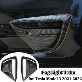 pre Tesla Model 3 Predné Hmlové Svetlo Zastrihnúť Obočie Kryt Predný Spojler Dekor Rám Vonkajšie Úpravy Príslušenstvo Model3 2022  1