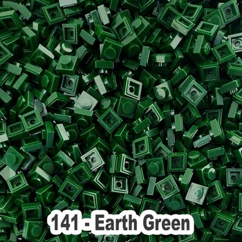 Č. 141 Zemi Zelená Vzdelávacie Konštrukcie Plastové Hračky Malé Stavebné Tehla Príslušenstvo 1X1 Doska Bloky Pixel Umenie pre Dospelých  10